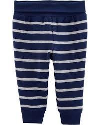 CALÇA CARTERS FLEECE LISTRADA MARINHO