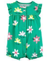 ROMPER CARTERS VERDE FLORES