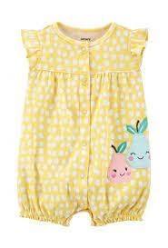 ROMPER CARTERS AMARELO PERAS