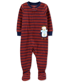 MACACÃO CARTERS ZIPER FLEECE PINGUIM