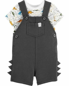 JARDINEIRA COM BLUSA CARTERS DINO