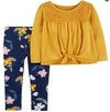 CONJUNTO 2 PECAS CARTERS BLUSA AMARELA E CALÇA MARINHO FLORAL