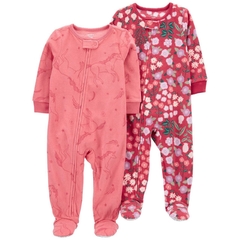 KIT 2 MACACAO FLEECE CARTERS UNICORNIO E FLORES