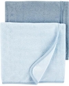 KIT 2 TOALHAS CARTERS AZUL E LISTRADO AZUL/BRANCO