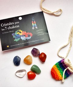 Set Cristales de los 7 Chakras + Bolsita Crochet N° 1