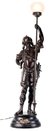 Estatueta Gladiador Abajur Em Petit Bronze - R$1890.00