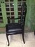 Cadeira Antiga revestida de Corino Preto Estilo Vtihoriano - loja online