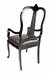 Cadeira Antiga revestida de Corino Preto Estilo Vtihoriano - comprar online