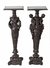 Coluna Em Petit Bronze Com Tampo Em Mármore / Primeira Linha - R$1790.00