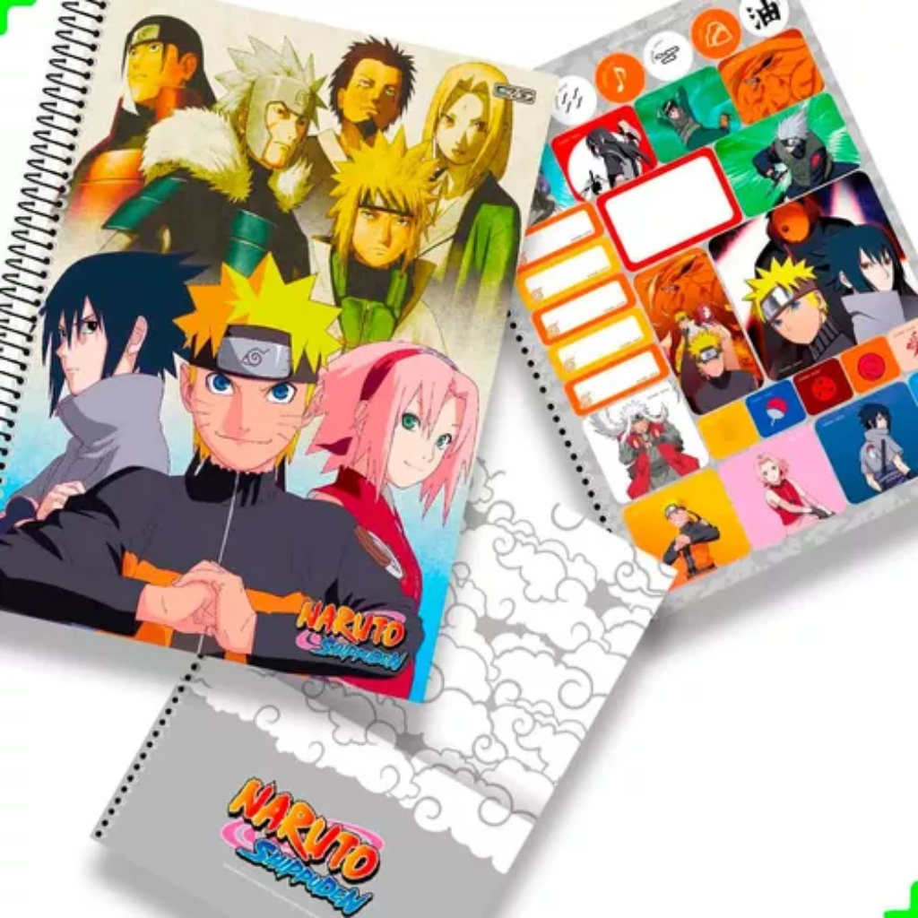 Caderno Universitario Boruto Naruto 10 Materias Capa Dura