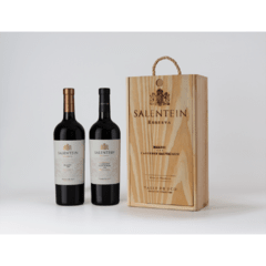 SALENTEIN RESERVA MALBEC + CABERNET C/ESTUCHE DE MADERA