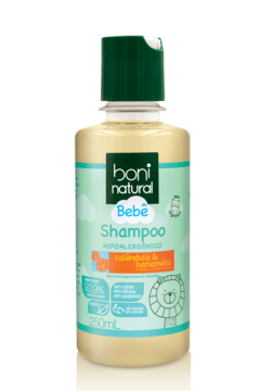 Shampoo Natural Bebê Camomila Calêndula e Hamamélis - Boni 250ml