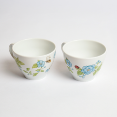 Taza Flores Turquesa