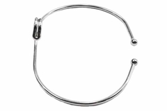 Bracelete Rígido Fino Onda Aço - BCAÇ0009 - comprar online