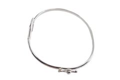 Bracelete Oval 2mm Hexágono Fecho Fivela Prata 925 - BCPR0004 - comprar online