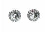 Brinco Zircônia Redonda 4 Garras 12MM Aço - BRAÇ0213