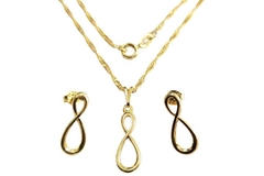 Conjunto Infinito Irregular Folheado Ouro c/Caixa - CJFO0042 - comprar online