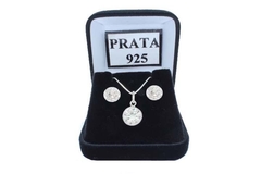 Conjunto Ponto de Luz Zircônia 6mm Prata 925 c/Caixa - CJPR0013