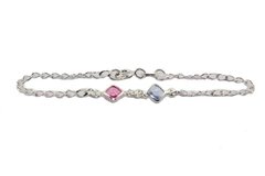 Pulseira Infantil Losango Cores Prata 925 - PLPRI0007 - comprar online