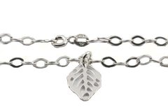 Pulseira Elos C/Pingente Folha Prata 925 - PLPRF0010 - comprar online