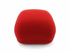 Caixa Veludo Vermelho para 2 Alianças - EMAL0001 - facejoias.com.br