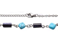 Pulseira Howlita Azul e Pedra da Estrela Aço - PLAÇF0010 - comprar online