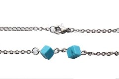 Pulseira Cubos Howlita Azul Aço - PLAÇF0016 - comprar online