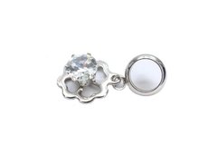 Berloque Flor Strass Cristal Aço - BQAÇ0013 - comprar online