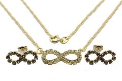 Conjunto Infinito Strass Folheado Ouro c/Caixa - CJFO0007 - comprar online