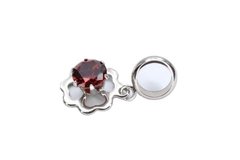 Berloque Flor Strass Vermelho Aço - BQAÇ0014 - comprar online