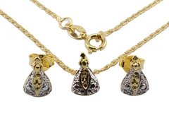 Conjunto Nossa Senhora Aparecida Folheado Ouro c/Caixa - CJFO0013 - comprar online