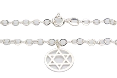 Pulseira Elos Largos Pingente Estrela de Davi Prata 925 - PLPRF0018 - comprar online