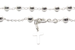 Pulseira Terço Bolas 5mm Prata 925 - PLPRF0019 - comprar online