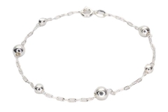 Pulseira Cartier Bolas 5mm e 3mm Prata 925 - PLPRF0020