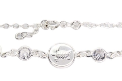 Pulseira Elo Americano Tartarugas e Zircônias Prata 925 - PLPRF0037 - comprar online