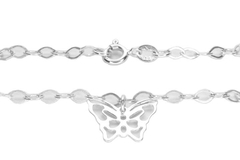 Pulseira Elos Largos Pingente Borboleta Prata 925 - PLPRF0038 - comprar online