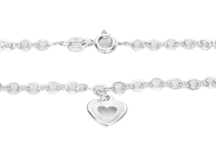 Pulseira Elos Largos Pingente Coração Prata 925 - PLPRF0042 - comprar online