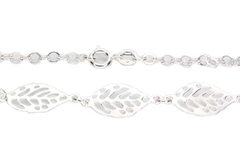 Pulseira Elos Largos Folhas Prata 925 - PLPRF0044 - comprar online