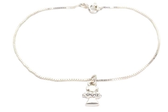 Pulseira Veneziana Fina Pingente Menina com Zircônia Prata 925 - PLPRF0055