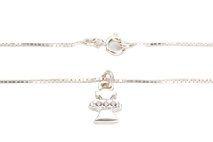 Pulseira Veneziana Fina Pingente Menina com Zircônia Prata 925 - PLPRF0055 - comprar online