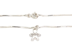 Pulseira Veneziana Fina Pingente Menino com Zircônia Prata 925 - PLPRF0056 - comprar online