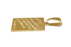 Pingente Placa Salmo 23 Folheado Ouro - PGFO0044 - comprar online