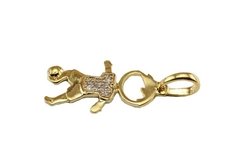 Pingente Menino Futebol Strass Folheado Ouro - PGFO0018 - comprar online