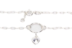 Pulseira Cartier Coração Zircônia na Argola Prata 925 - PLPRF0074 - comprar online