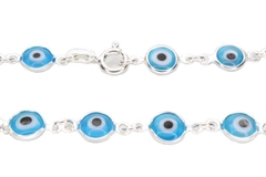 Pulseira Olho Grego Azul Prata 925 - PLPRF0077 - comprar online