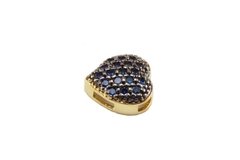 Pingente Mini Coração Zircônia Azul Folheado à Ouro - PGFO0079 - comprar online