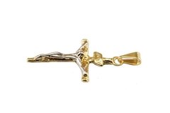 Pingente Cruz com Cristo e Proclamação Folheado Ouro - PGFO0057 - comprar online