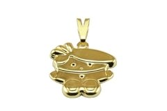 Pingente Menino Chapa Moldada Folheado Ouro - PGFO0033 - comprar online