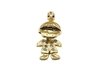 Pingente Menino Articulável Strass Folheado Ouro - PGFO0024