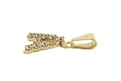 Pingente Letras com Strass Folheado Ouro - PGFO0003 - comprar online